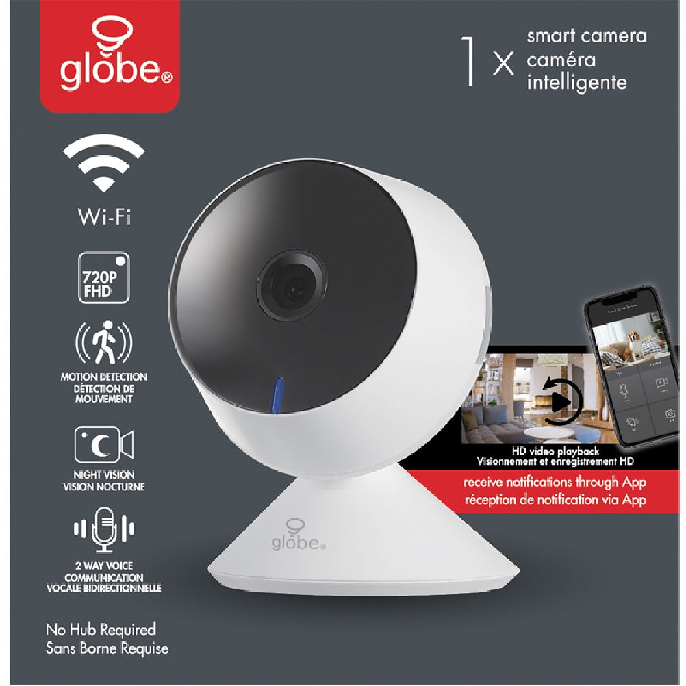 Globe 50147 Hardwired Wi-Fi Security Camera, Plastic
