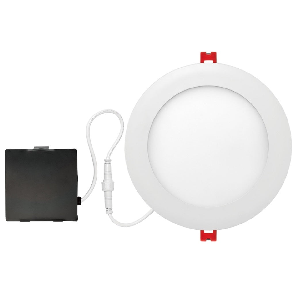 Globe 91219 LED Recessed Slim/Round Lighting Kit, Frost, White, 6" W