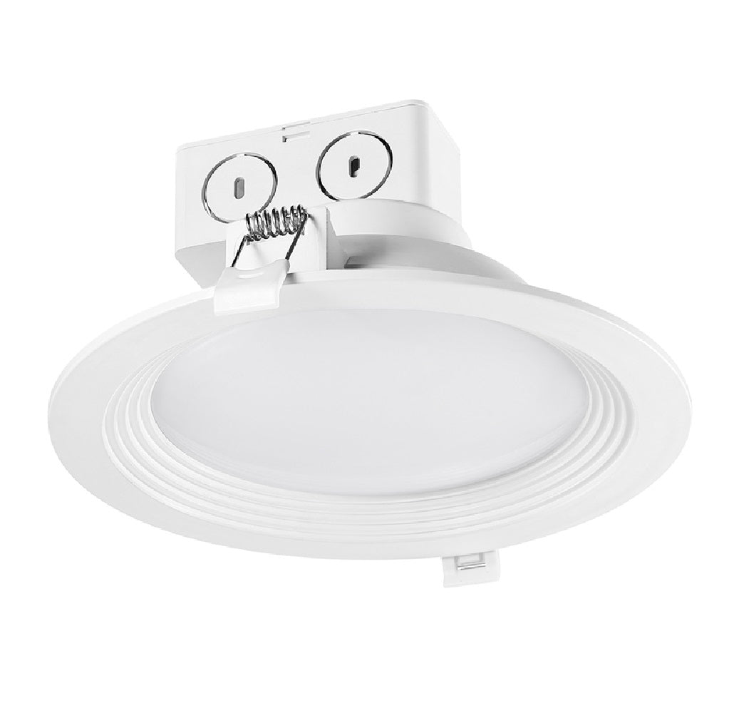 Globe 91341 Recessed LED Light, Plastic, White, 6"