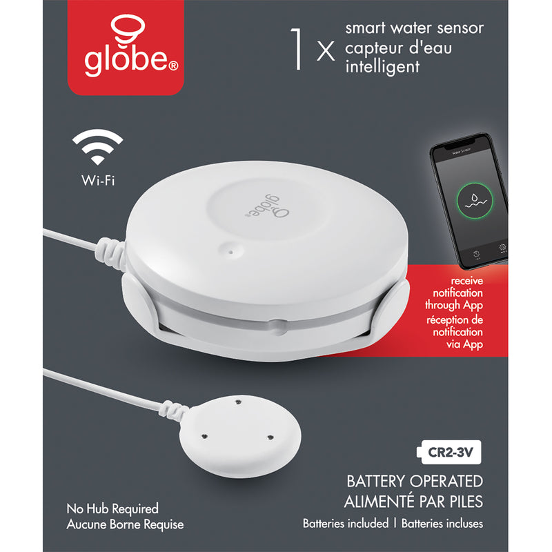 Globe 50027 Smart Water Leak Sensor, White