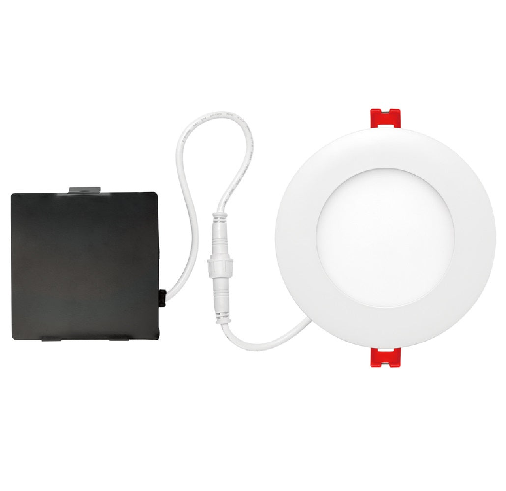 Globe 91415 Ultra Slim LED Recessed Lighting Kit, Plastic, White, 4"