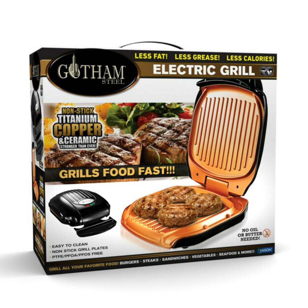 Gotham Steel 2053 Electric Folding Grill, Black, 11 Inch