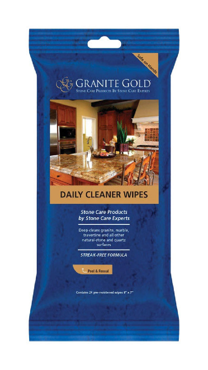Granite Gold GG0057 Daily Cleaner Wipes, 24 Count
