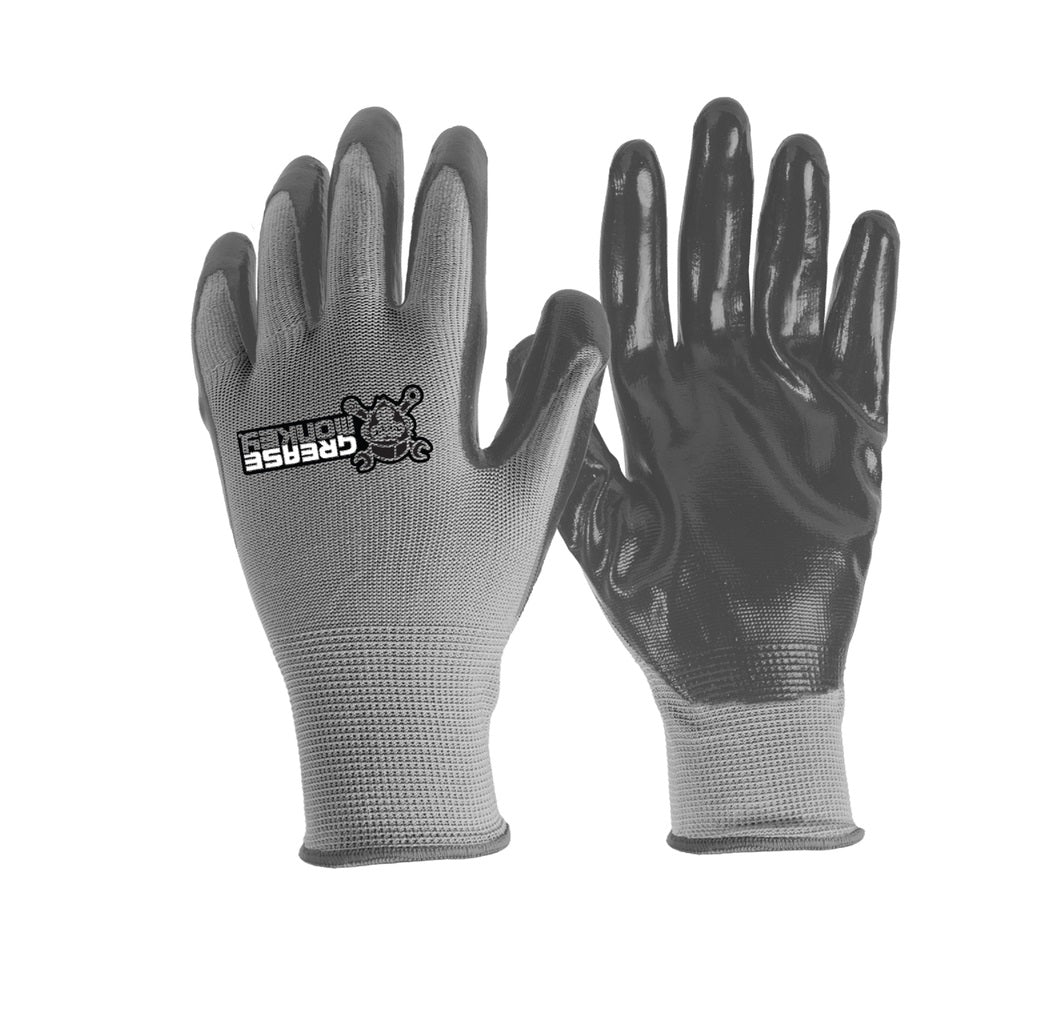 Grease Monkey 25528-26 Waterproof Dipped Gloves, Grey, XL