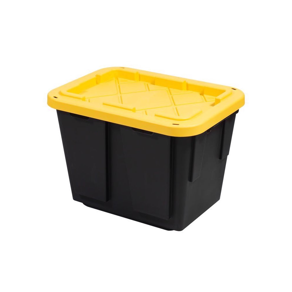 Greenmade 691294 Storage Box, Black/Yellow, 12 Gallon