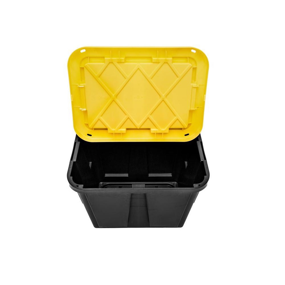 Greenmade 691294 Storage Box, Black/Yellow, 12 Gallon