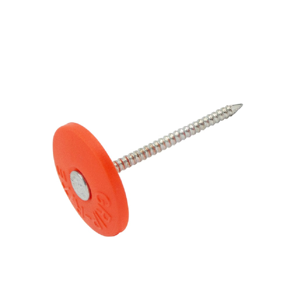 Grip-Rite GCB1 Cap Nail, Plastic/Steel, 1 Inch