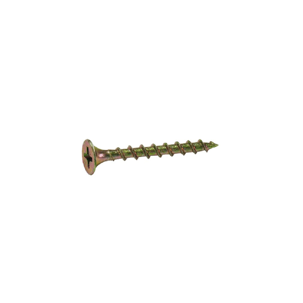 Grip-Rite 114GS25BK Phillips Wood Screws, Yellow Zinc, 1-1/4 Inch