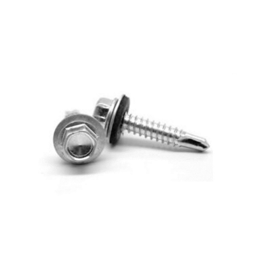 Grip-Rite NHDW121141 Pro-Twist Screws w/Washer, Silver, No. 12 x 1-1/4 in, 1 Lb