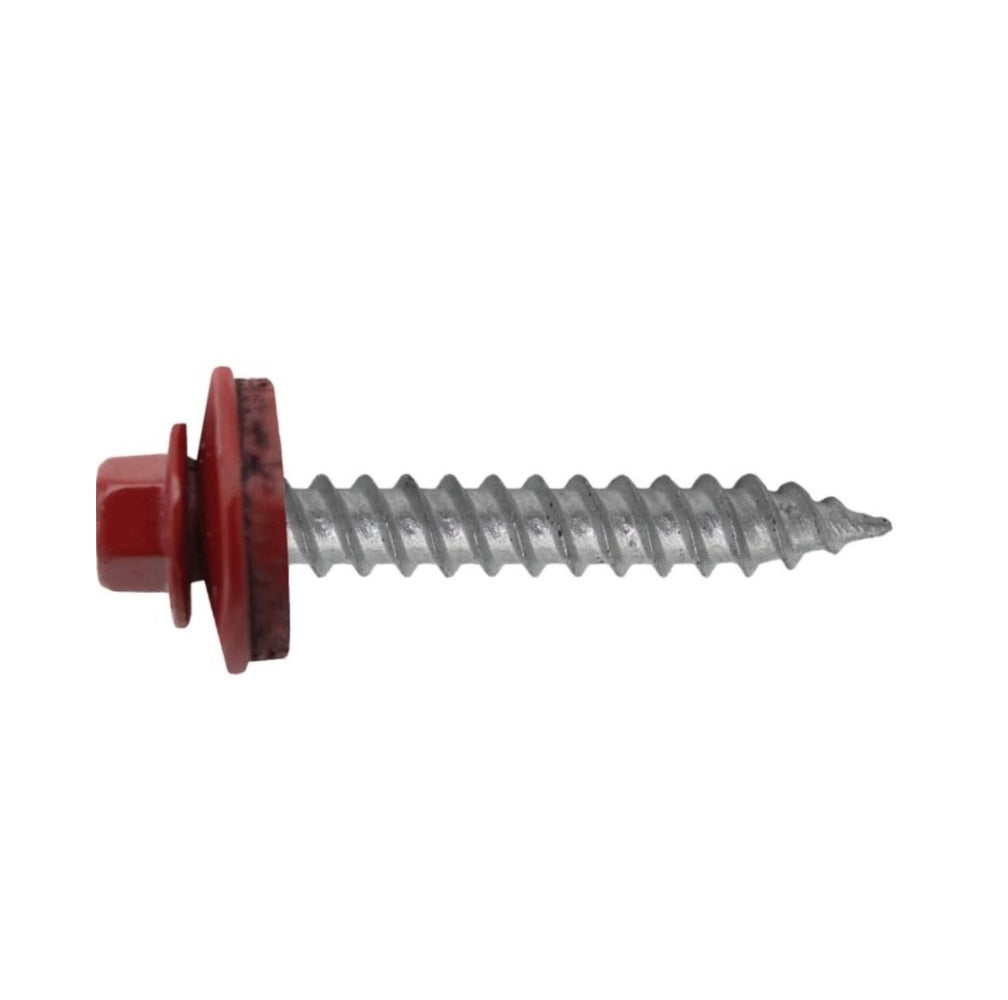 Grip-Rite NHWNW91121RED Pro-Twist Screws w/Washer, Red, No. 9 x 1-1/2 in, 1 Lb