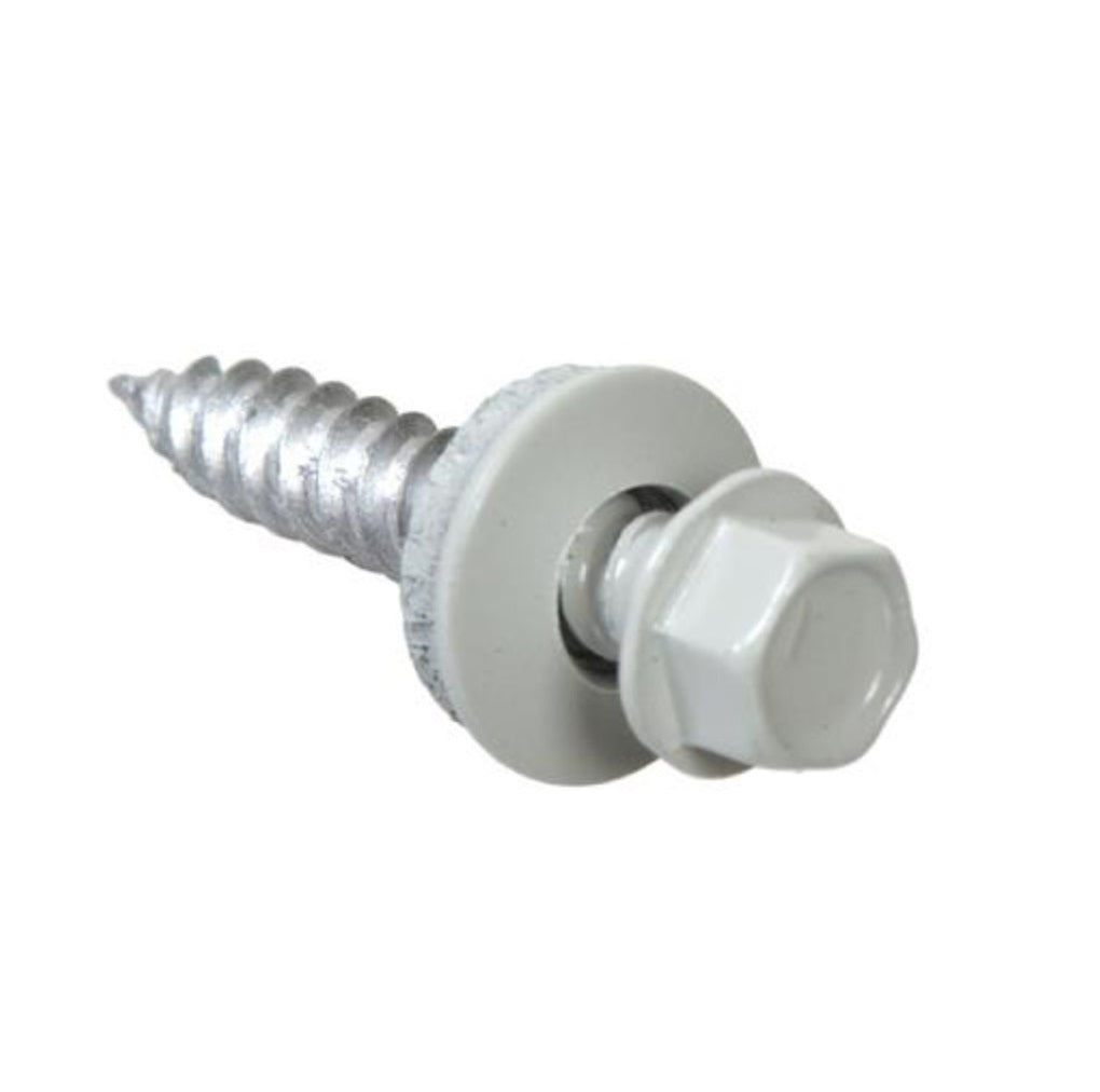 Grip-Rite NHWNW92001WHT Pro-Twist Screws w/Washer, White, No. 9 x 2 in, 1 Lb