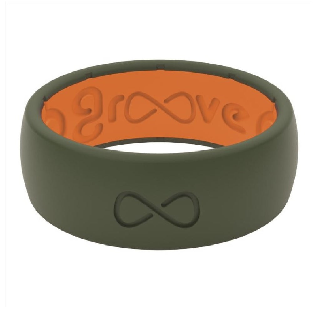 Groove Life R1-010-12 Round Men's Ring, Green/Orange