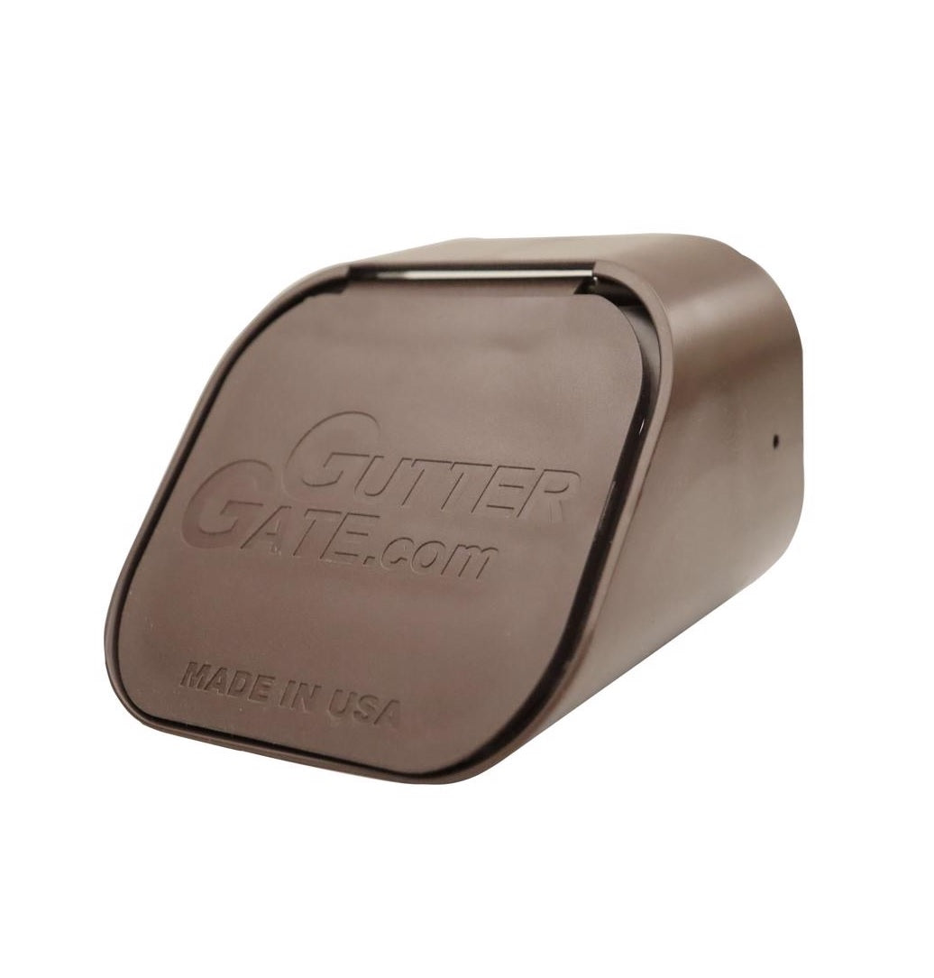 GutterGate GG2X3A-BROWN Rectangular Downspout Adapter, Plastic