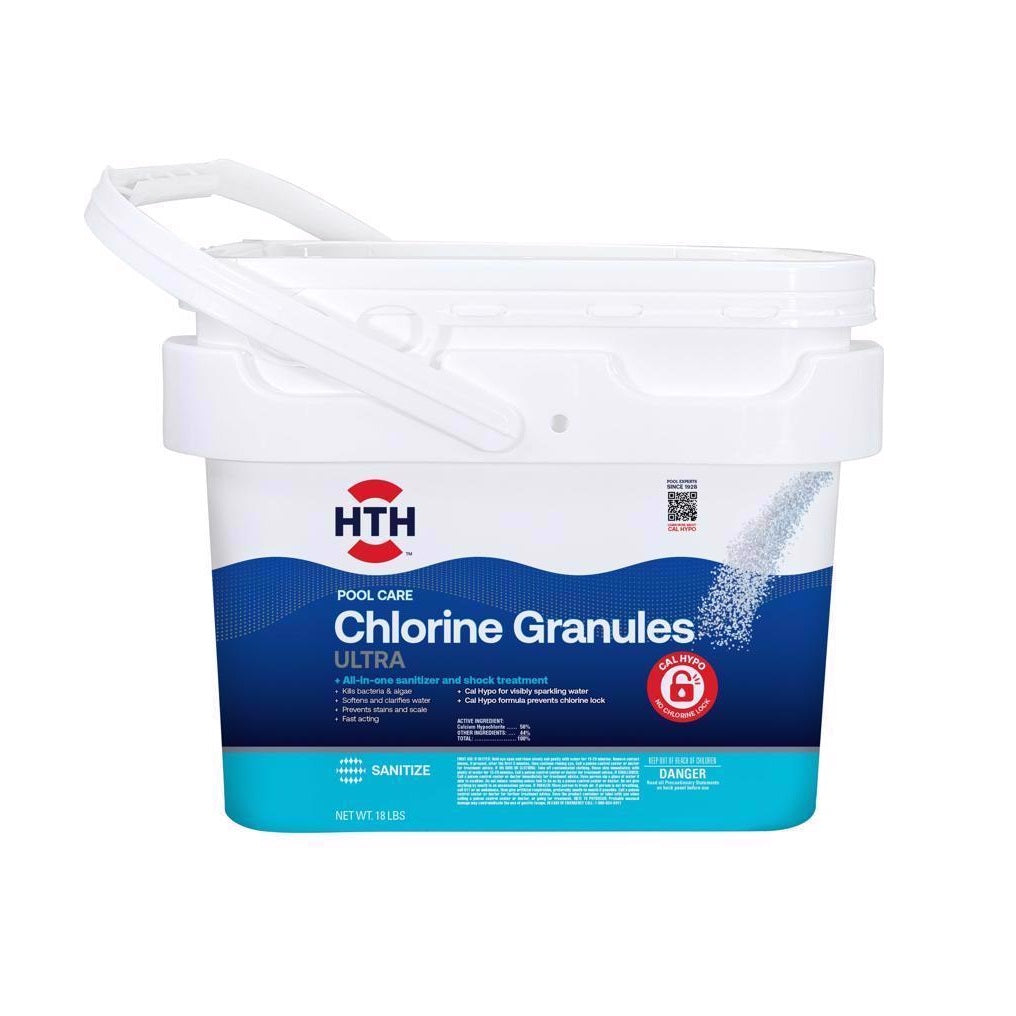 HTH 22018 Pool Care Chlorinating Granule Chemicals, 18 Lb