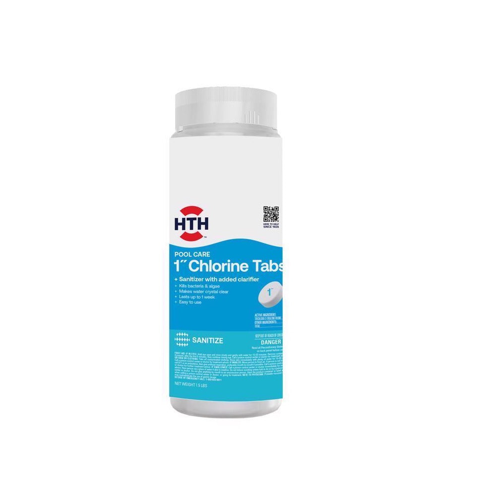 HTH 42049 Pool Care Tablet Chlorinating Chemicals, 1.5 Lbs