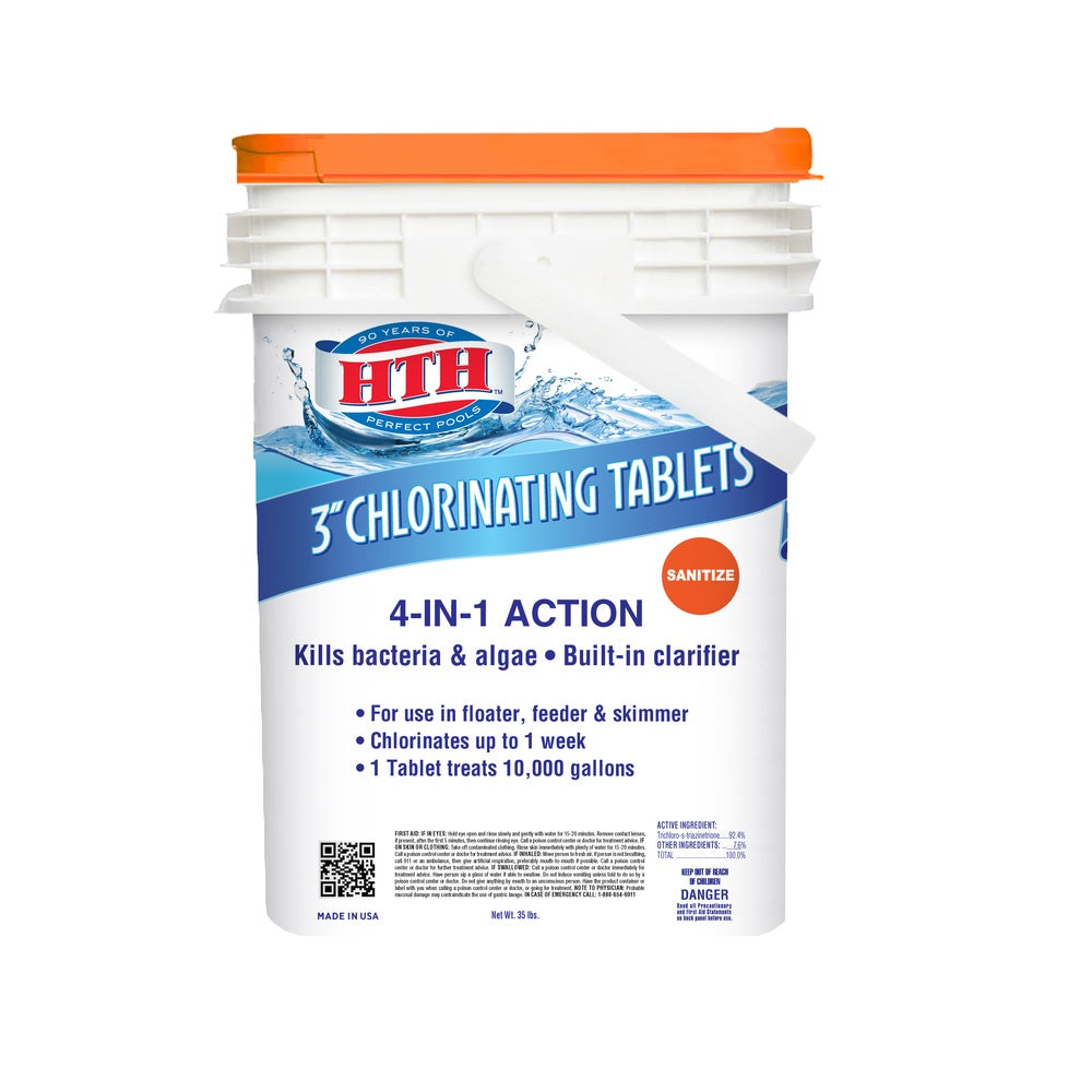 HTH 42041 Stabilized Chlorine Tablets, 35 LB