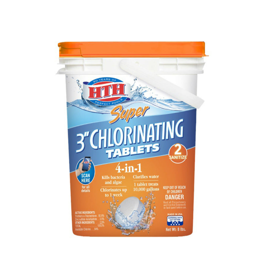 HTH 42037 Super Tablet Chlorinating Chemical, 8 lb.