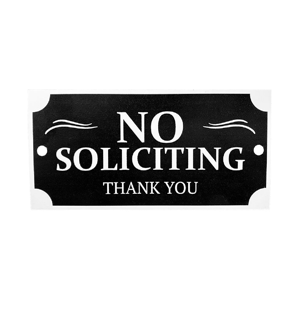 HY-KO PLQ-001 No Soliciting Plaque, Polystyrene