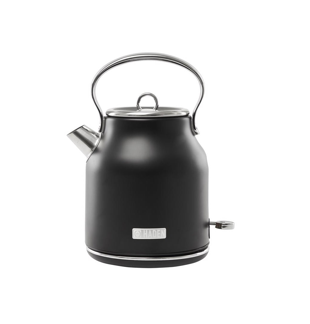 Haden 75095 Heritage Retro Electric Tea Kettle, Black