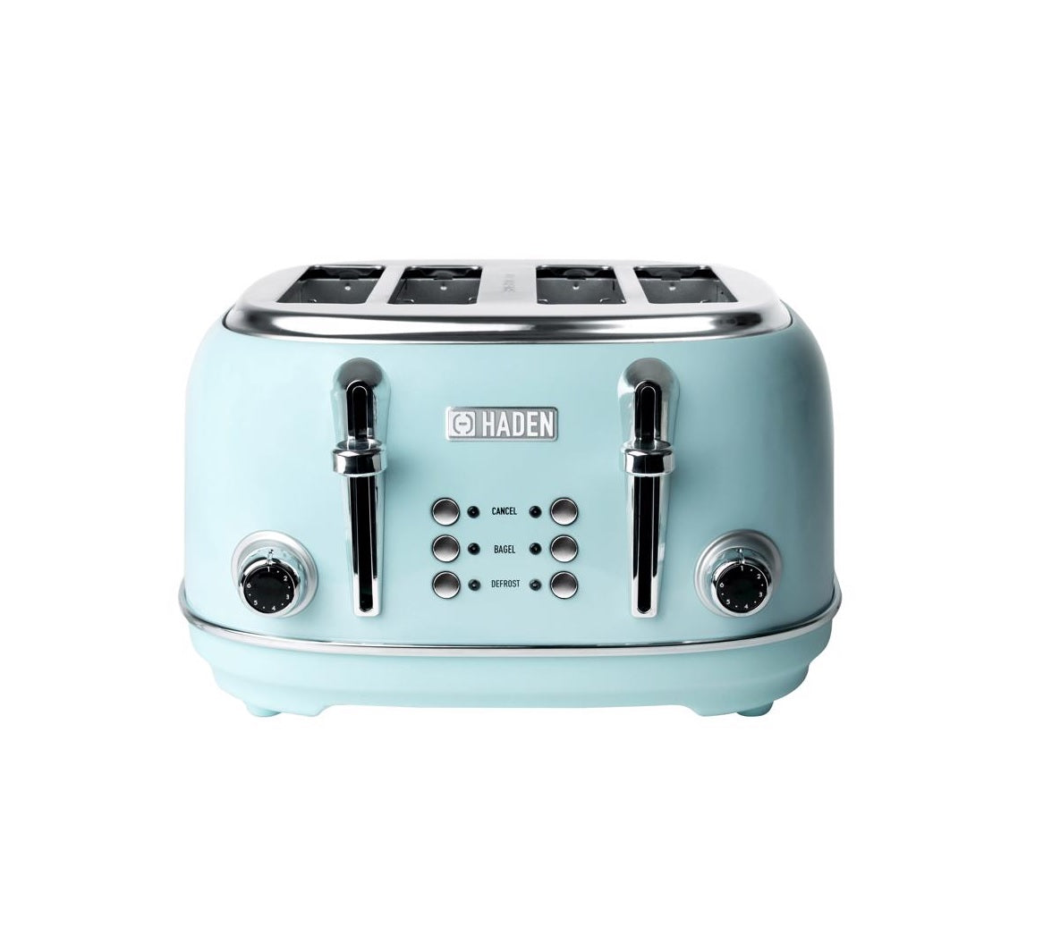 Haden 75005 Heritage 4 Slot Toaster, Stainless Steel, Turquoise