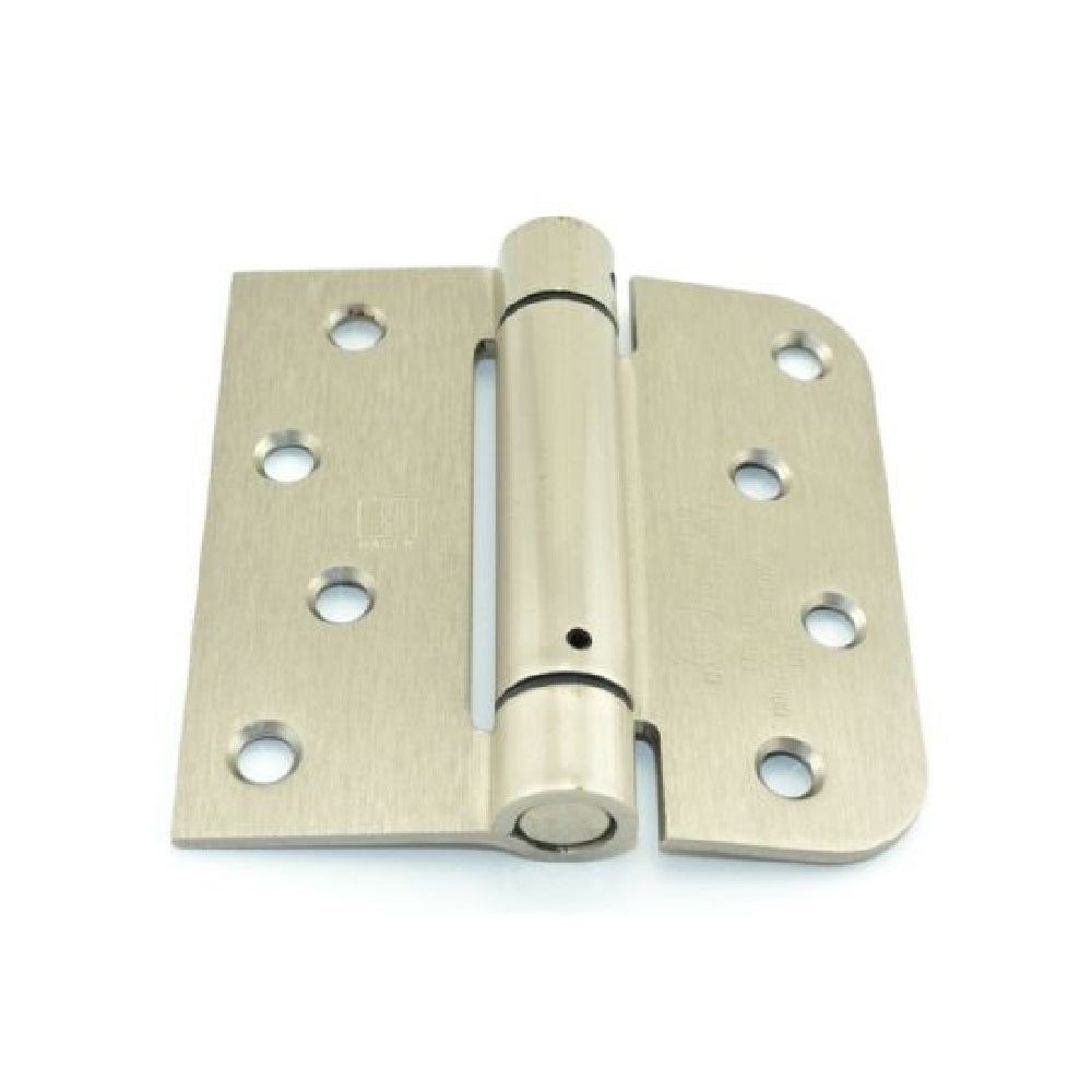 Hager 1754415EA 4" x 4" Square Corner Mortise Spring Hinge, Satin Nickel