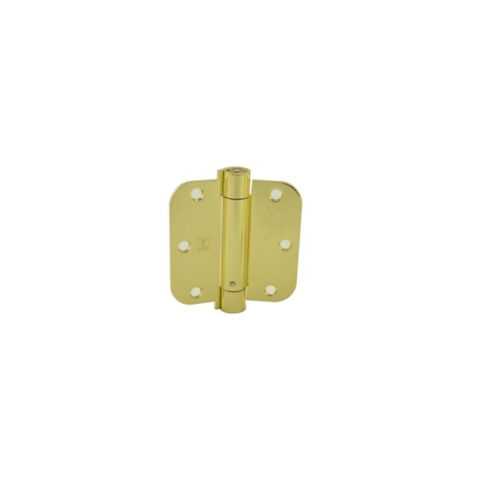 Hager 17523123 Full Mortise Residential Spring Hinge, Bright Brass