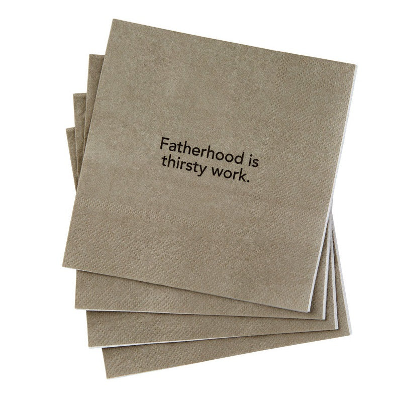 Hallmark 1BRW1026 Fatherhood is Thirsty Work Napkins Paper, Set of 20