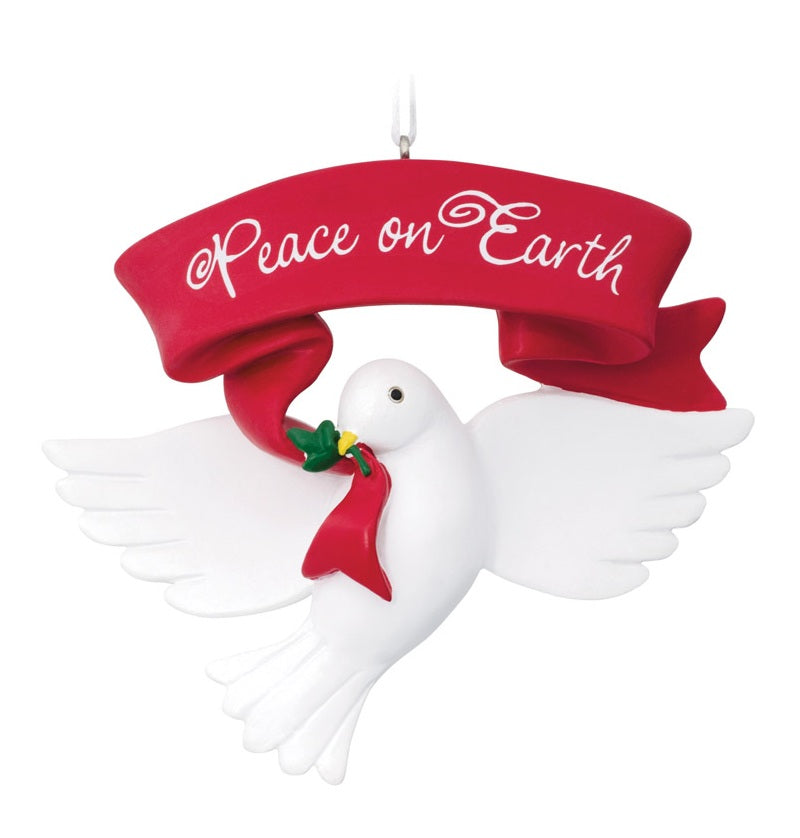 Hallmark 1HAJ1203 Dove Peace On Earth Christmas Ornament, Resin