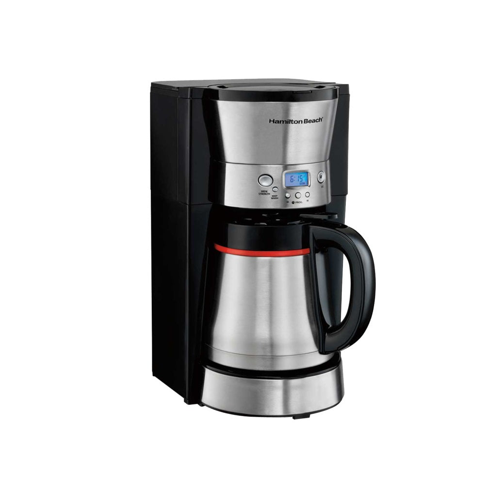 Hamilton Beach 46896 10-Cup Coffee Maker with Thermal Carafe, Black & Stainless