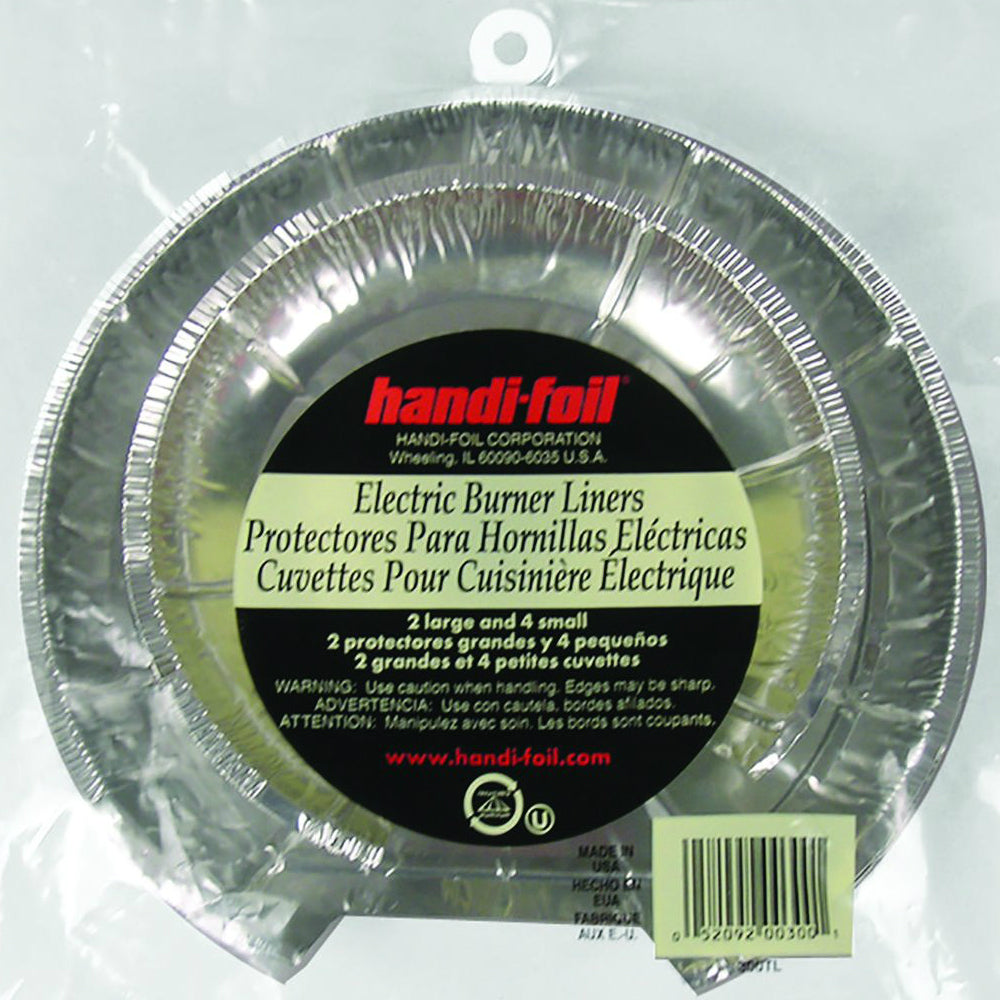 Handi-Foil 82042TL-6 Round Electric Burner Liner, Aluminum