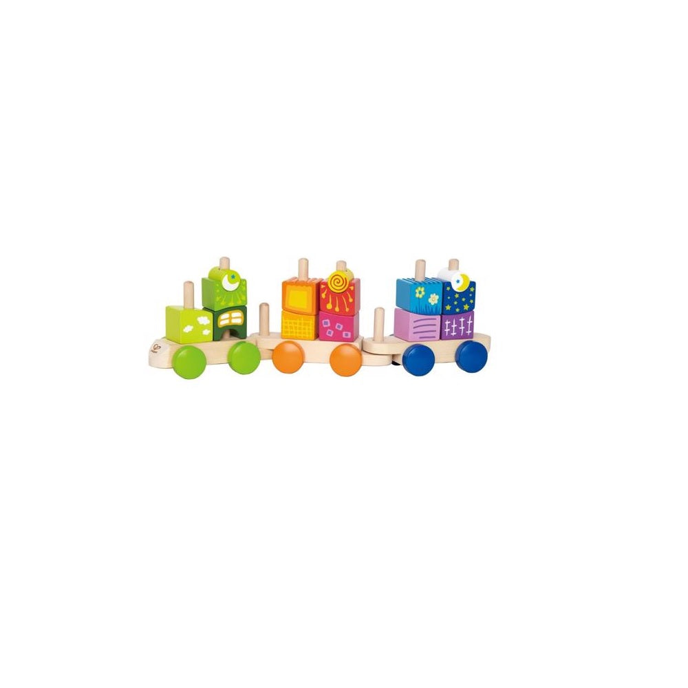 Hape E0417 Fantasia Block Train, Multicolored