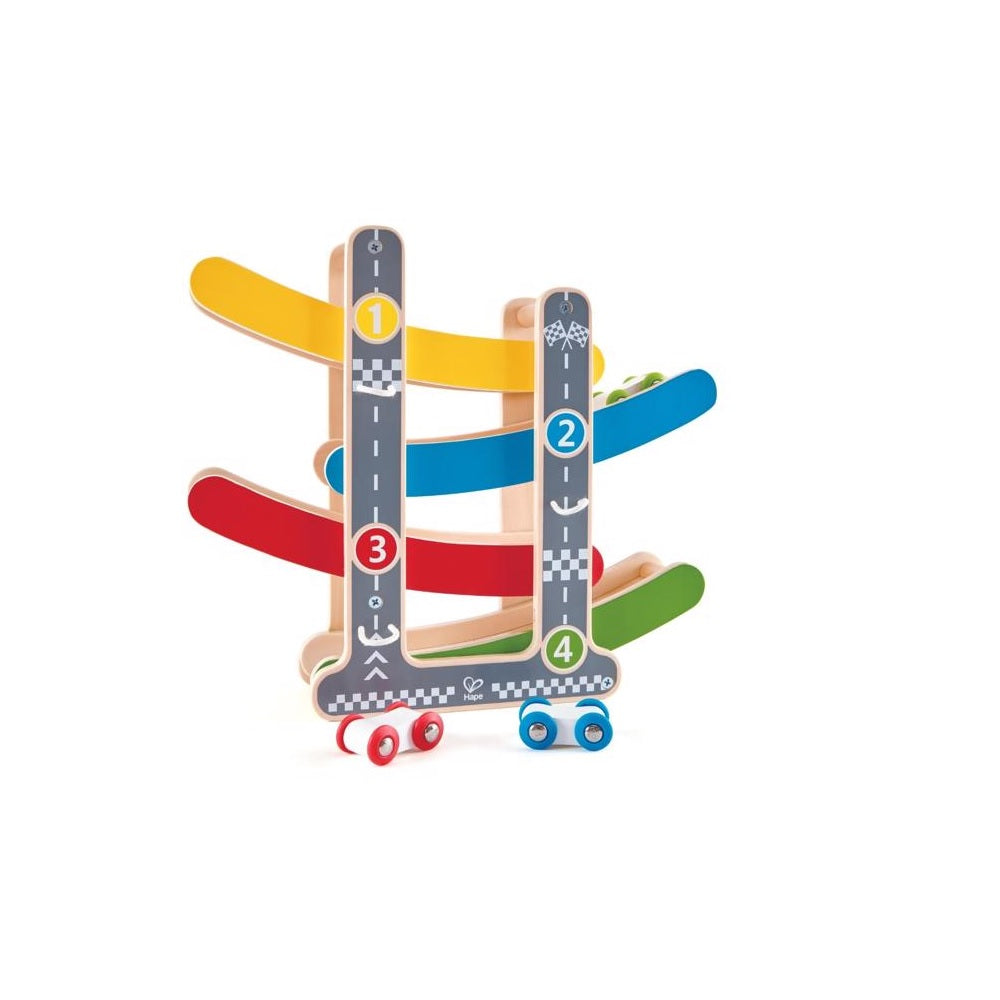 Hape E0438 Fast Flip Racetrack, Wood, Multicolored