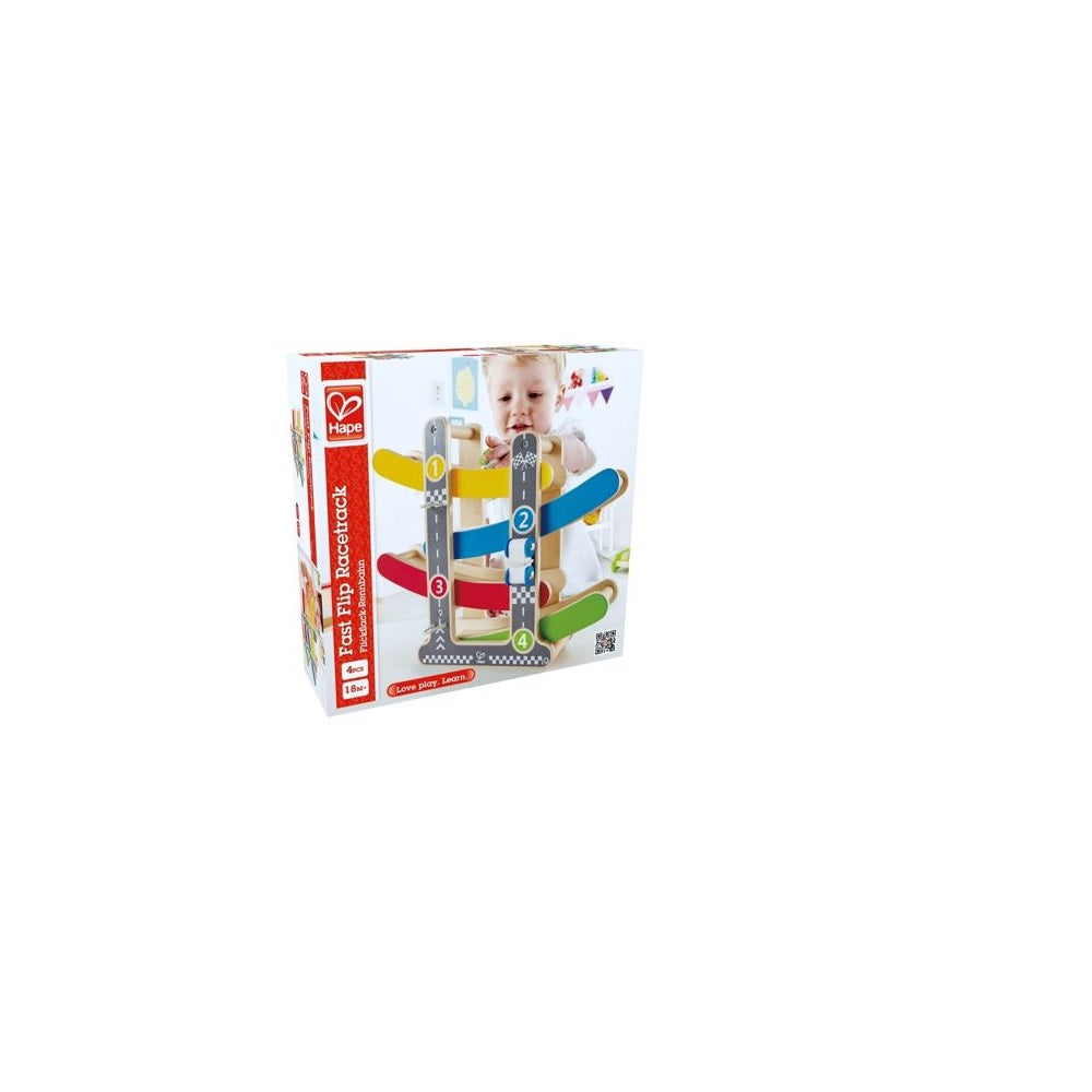 Hape E0438 Fast Flip Racetrack, Wood, Multicolored