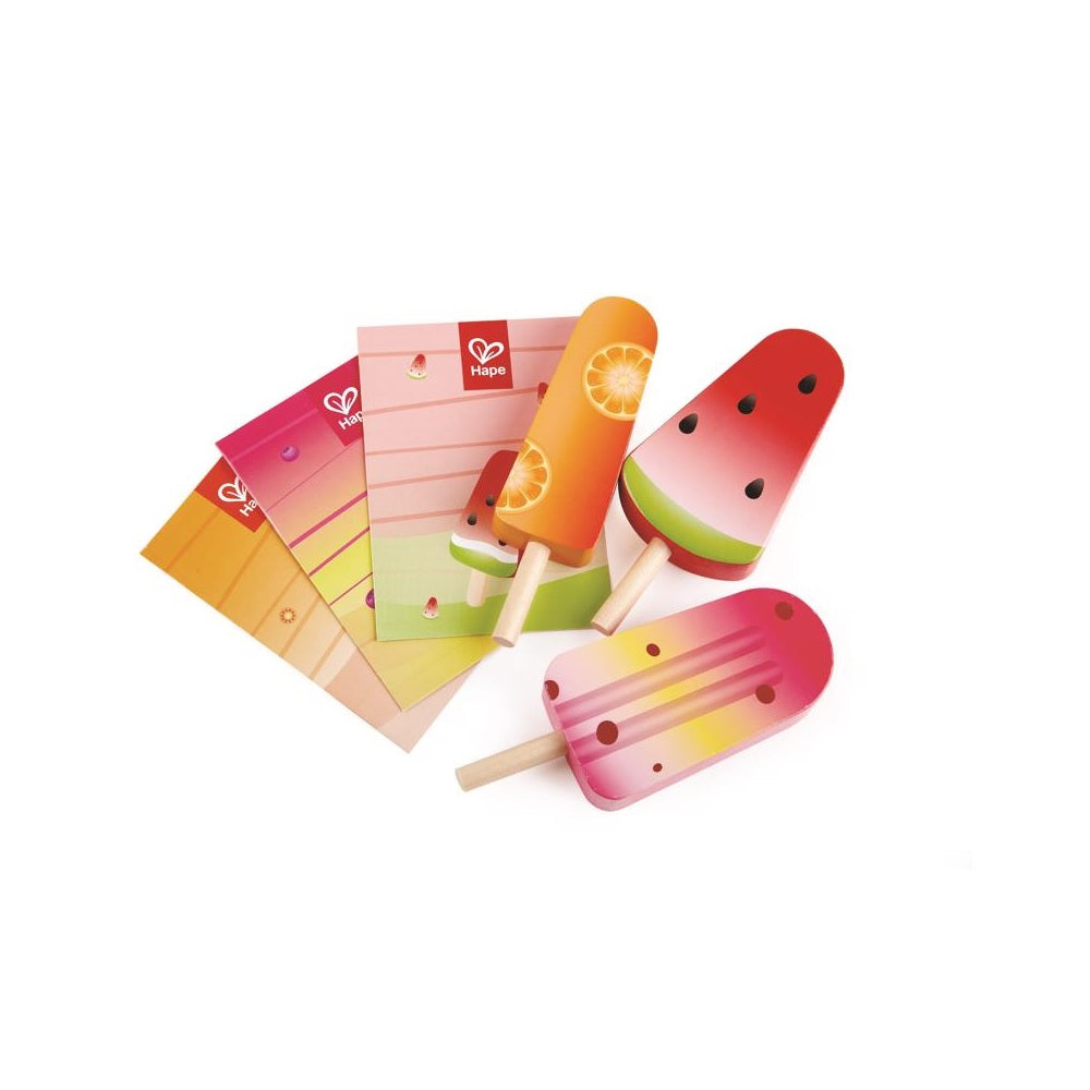 Hape E3175 Popsicles Set, Wood, Assorted Color