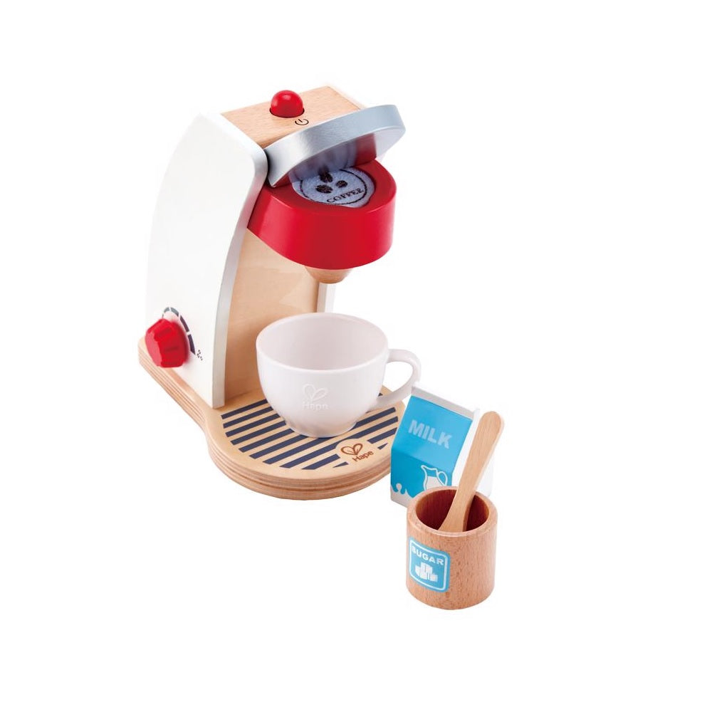 Hape E3146 Wooden Play Coffee Machine, Assorted Color