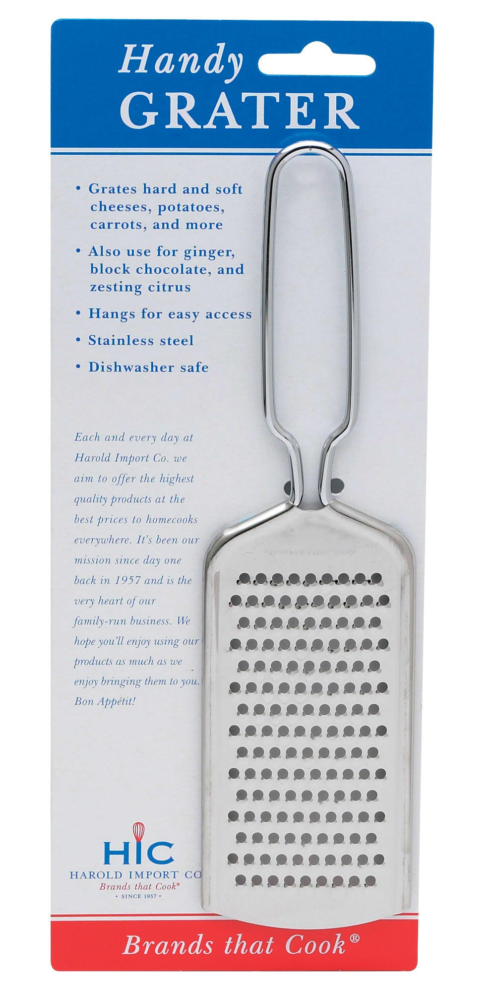 Harold Import 1174C Handy Grater,  8-1/2" x 2-1/2"