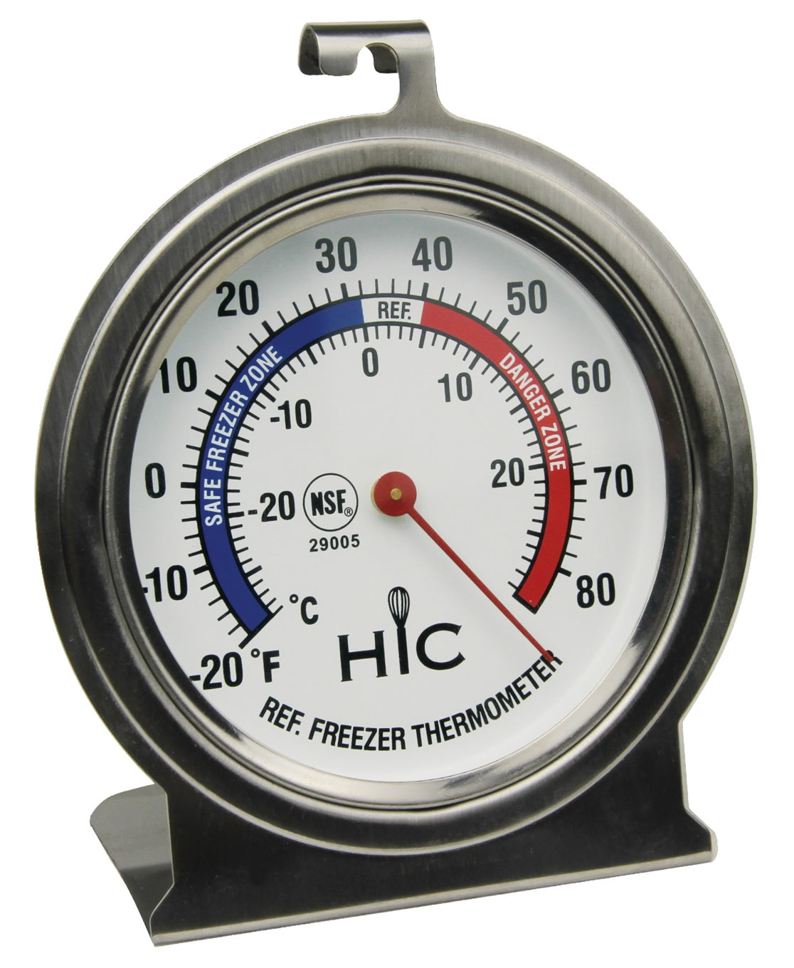 Harold Import 29005 Large Face Refrigerator/Freezer Thermometer, Stainless Steel