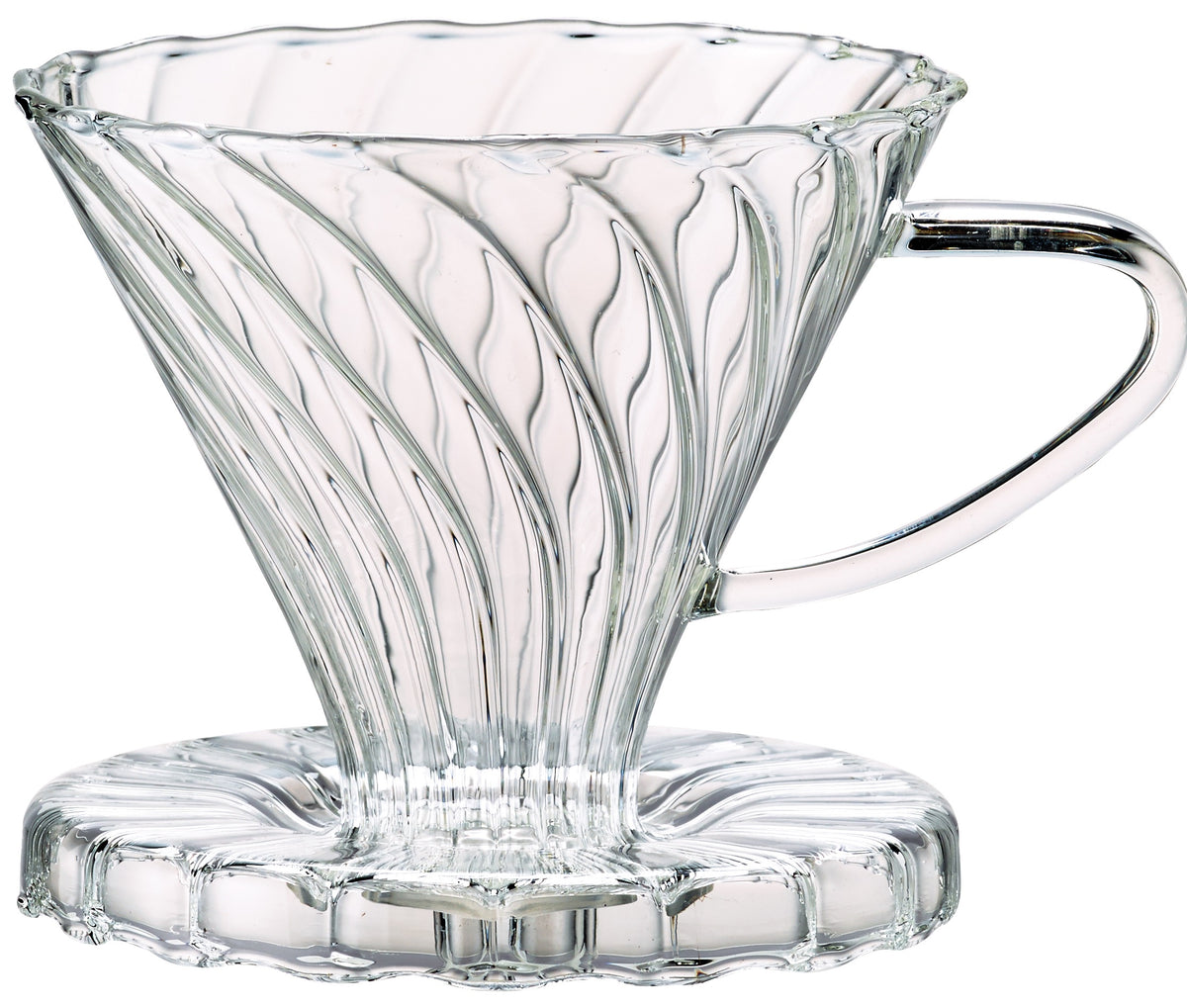 Harold Import  43783 Pour-Over Borosilicate Coffee Filter Cone, Glass