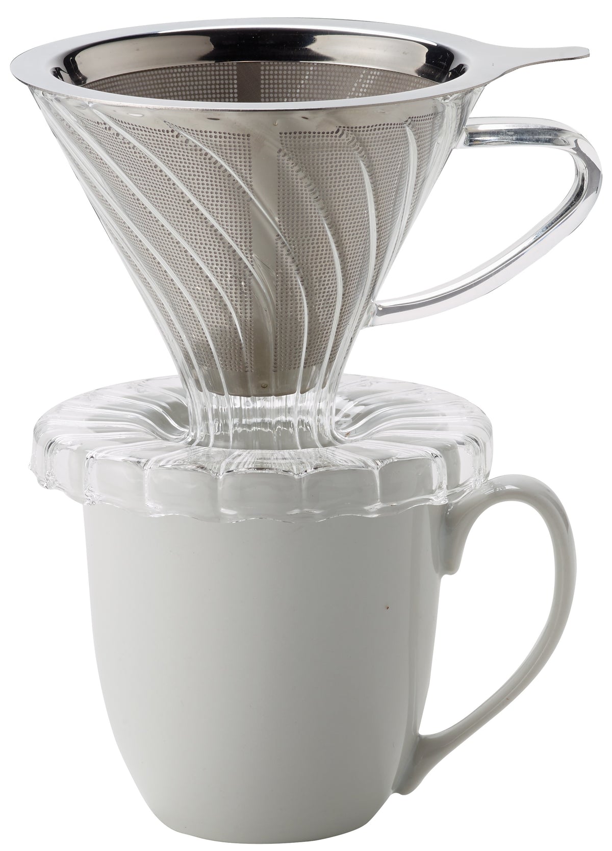 Harold Import  43783 Pour-Over Borosilicate Coffee Filter Cone, Glass
