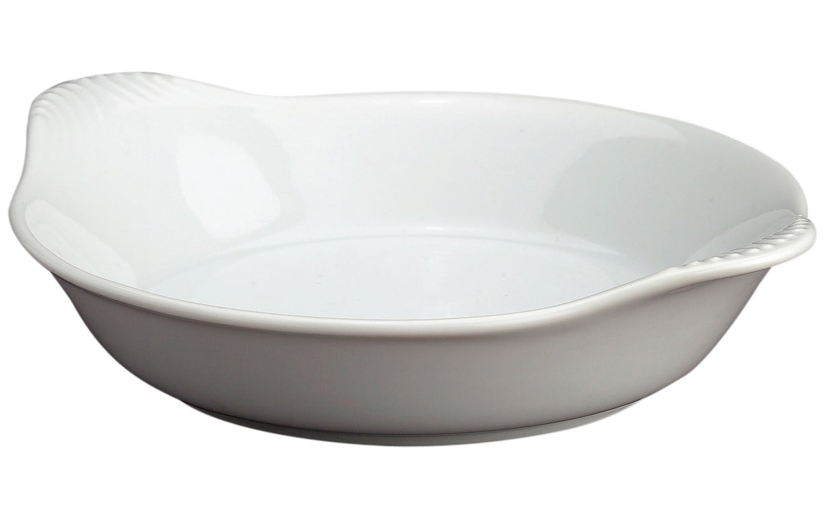 Harold Import 98060 Round Au Gratin Dish, White