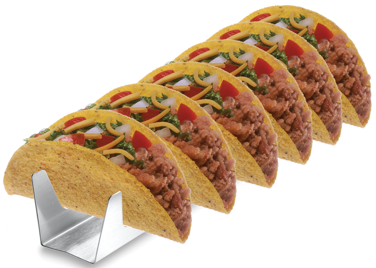 Harold Import 4244 The Taco Rack Chef Series Six Shooter, 18/8 Stainless Steel