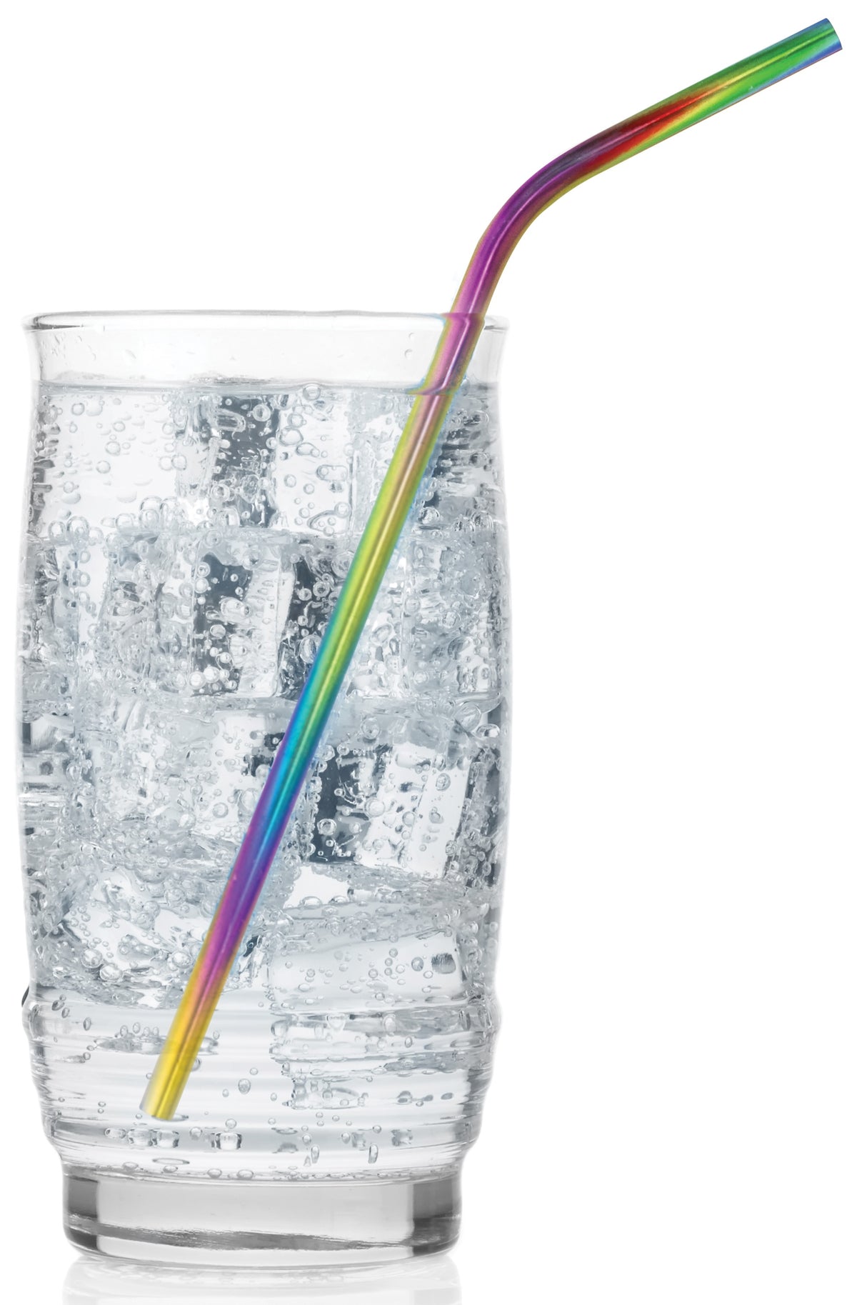 Harold Imports 42005 Rainbow Drinking Straw With Brush, Multicolored