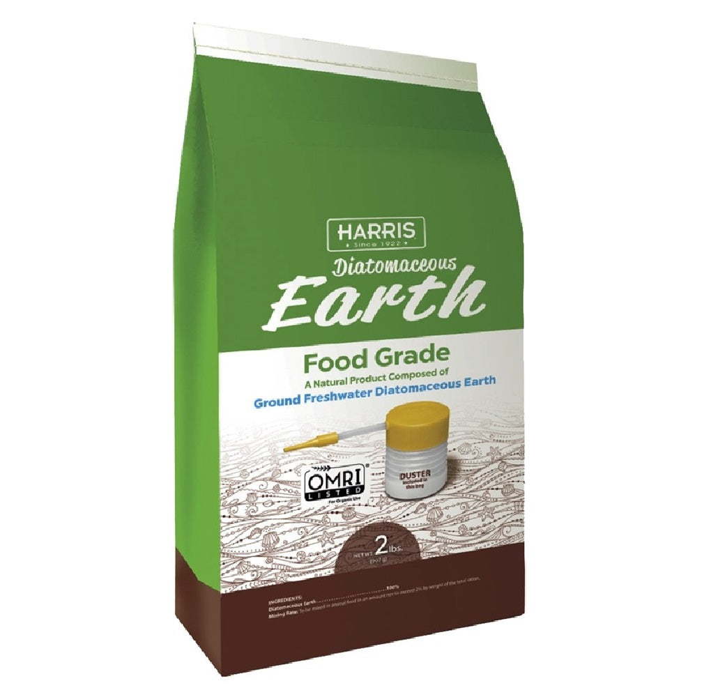 Harris DE-FG2P Diatomaceous Earth Food Grade With Free Powder Duster
