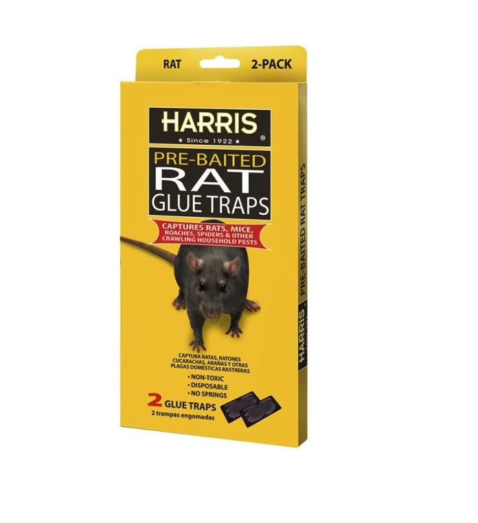 Harris HRG-2 Pre-Batted Rat Glue Traps, Pack of 2