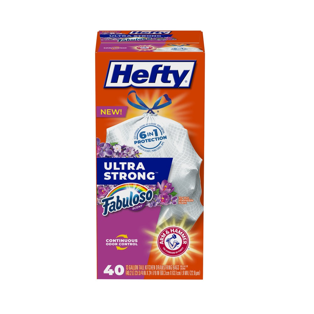 Hefty 00E88384 Ultra Strong Tall Kitchen Bags, 13 Gallon Capacity