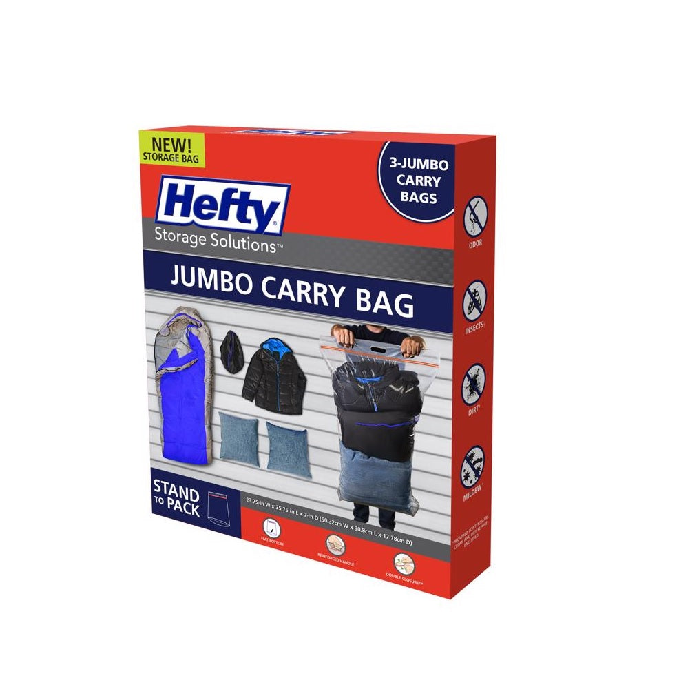 Hefty HFTPDQ70894636 Jumbo Carrying Bag, Plastic