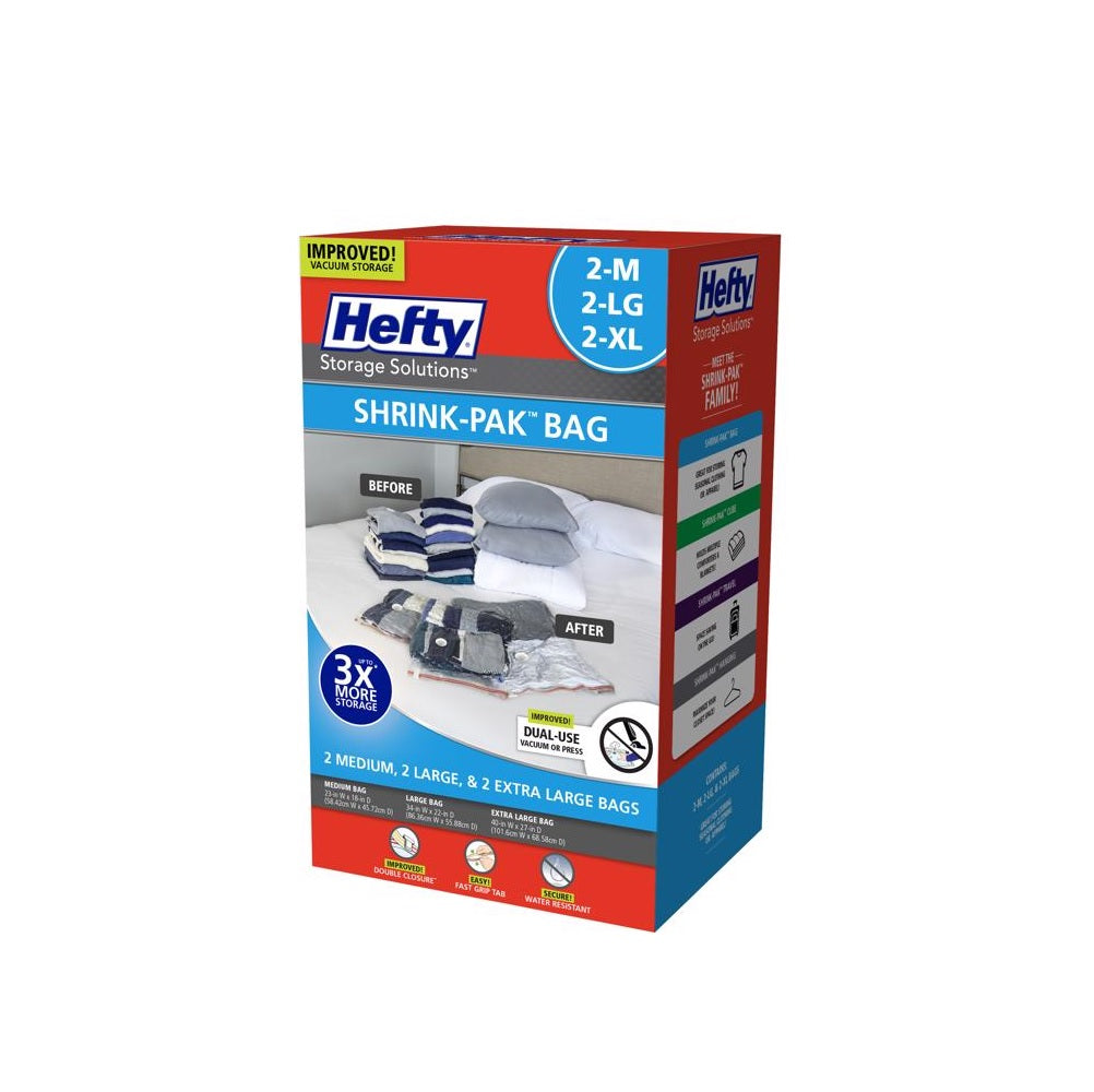 Hefty HFT-7052463-2 Shrink-Pak Vacuum Cube Storage Bags