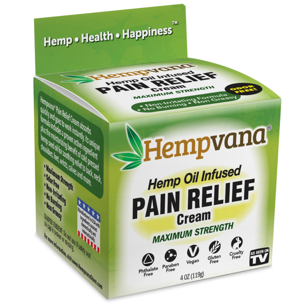 Hempvana 13548-6 Pain Reliever Cream, White, 4 Oz