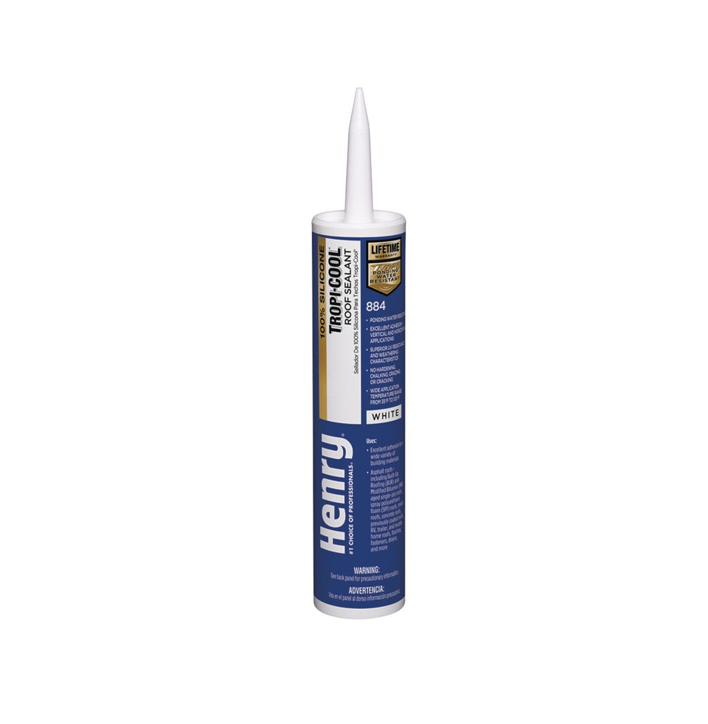 Henry HE884004 884 Tropi-Cool Silicone Roof Sealant, White, 10.1 Oz
