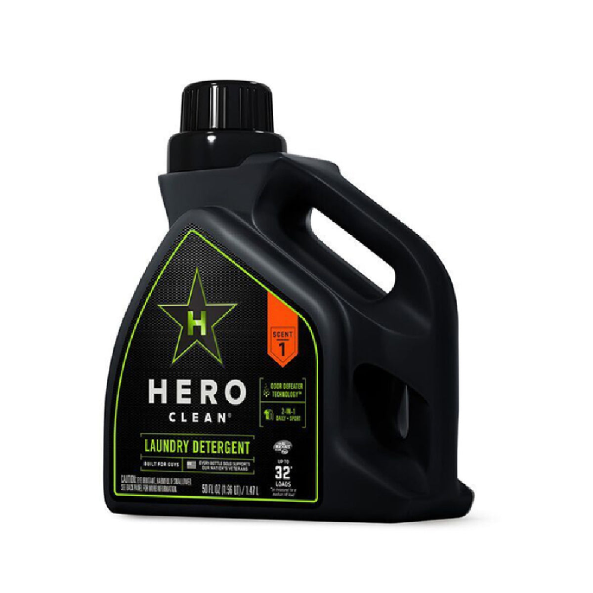 Hero Clean 50OZLD1 High Efficiency Liquid Laundry Detergent, 50 Oz